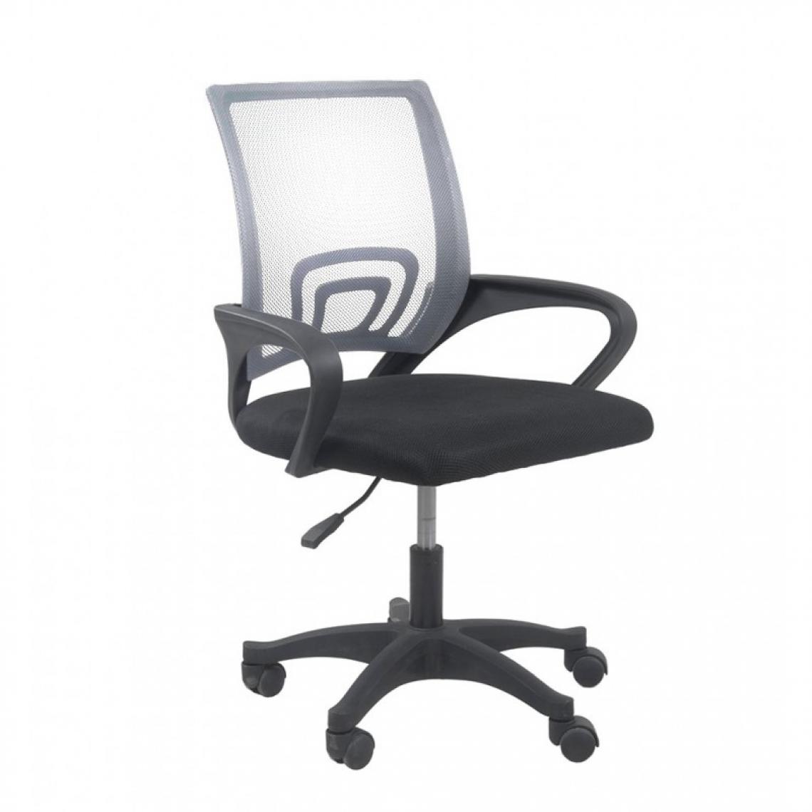 Hucoco - CARISE - Fauteuil de bureau ergonomique - Hauteur ajustable - Avec accoudoirs - Chaise de bureau pivotante - Gris - Chaises