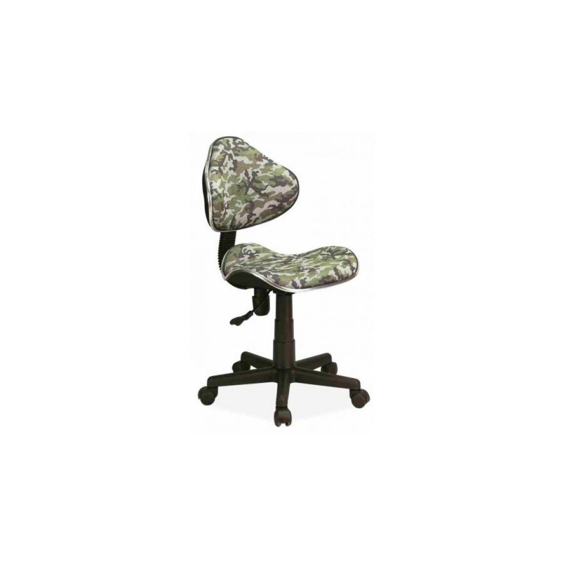 Hucoco - ABBEY | Chaise pivotante pour enfants | Hauteur réglable 80-92cm | Tissu haute qualité | Chaise de bureau à roulettes - Vert - Chaises