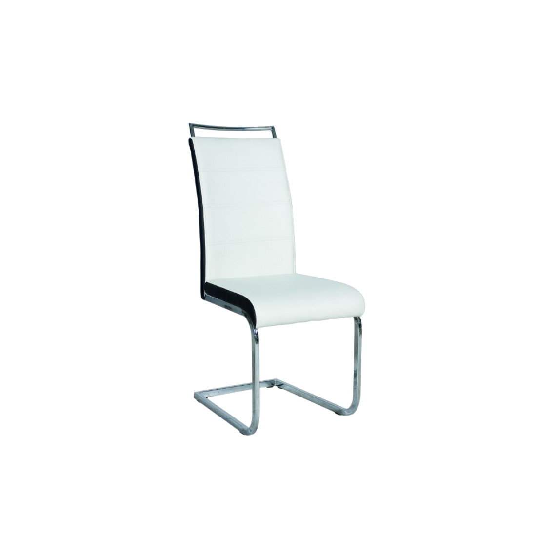 Ac-Deco - Chaise en similicuir - H441 - 42 x 41 x 102 cm - Blanc - Chaises