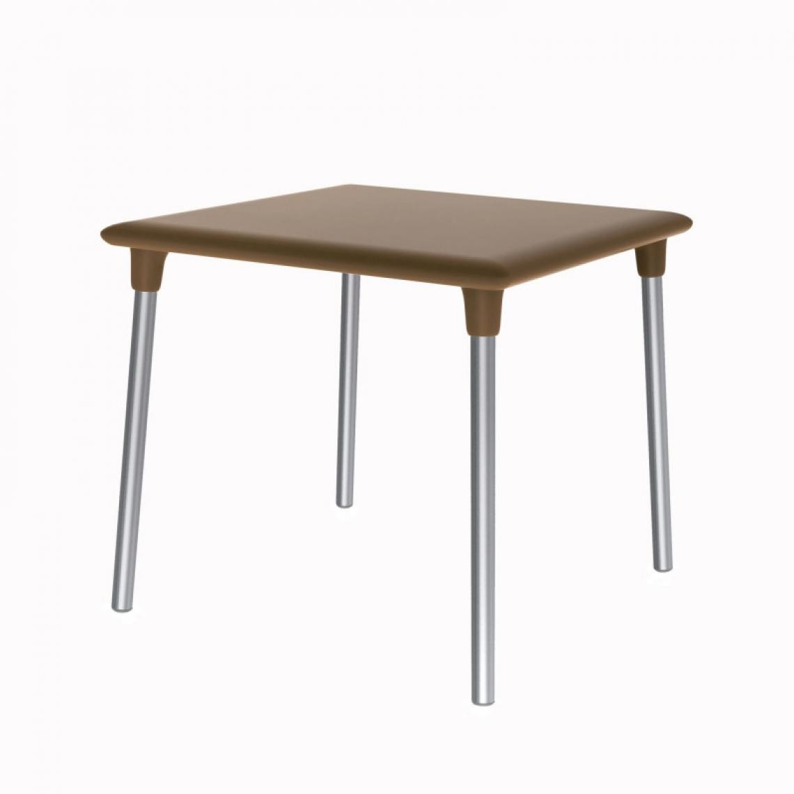 Resol - Table New Flash 160x90 - RESOL - Chocolatpolypropylène, aluminium anodisé - Tables à manger