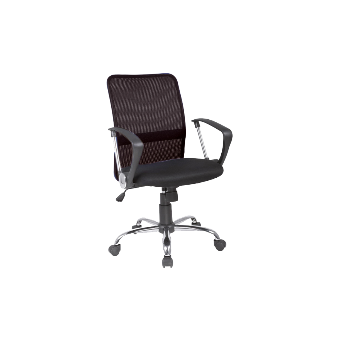 Ac-Deco - Chaise de bureau à roulettes - Q078 - 58 x 46 x 95 cm - Noir - Chaises