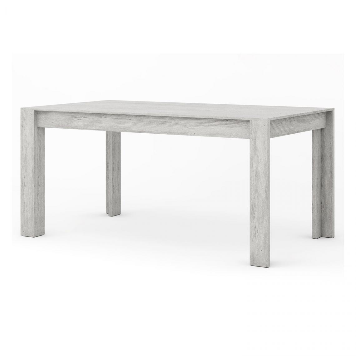 Alter - Table fixe pour salle à manger, Console design moderne, Table de cuisine, Made in Italy, 160x90h76 cm, Couleur ciment - Tables à manger