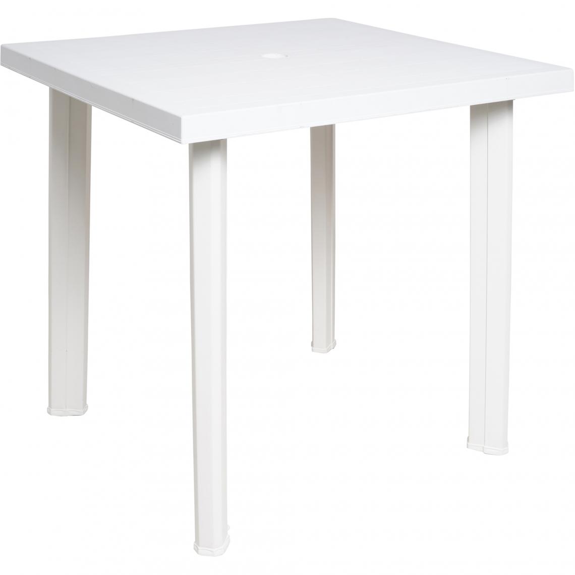 Alter - Table rectangulaire modulable, Made in Italy, 80 x 75 x 72 cm, couleur Blanc - Tables à manger