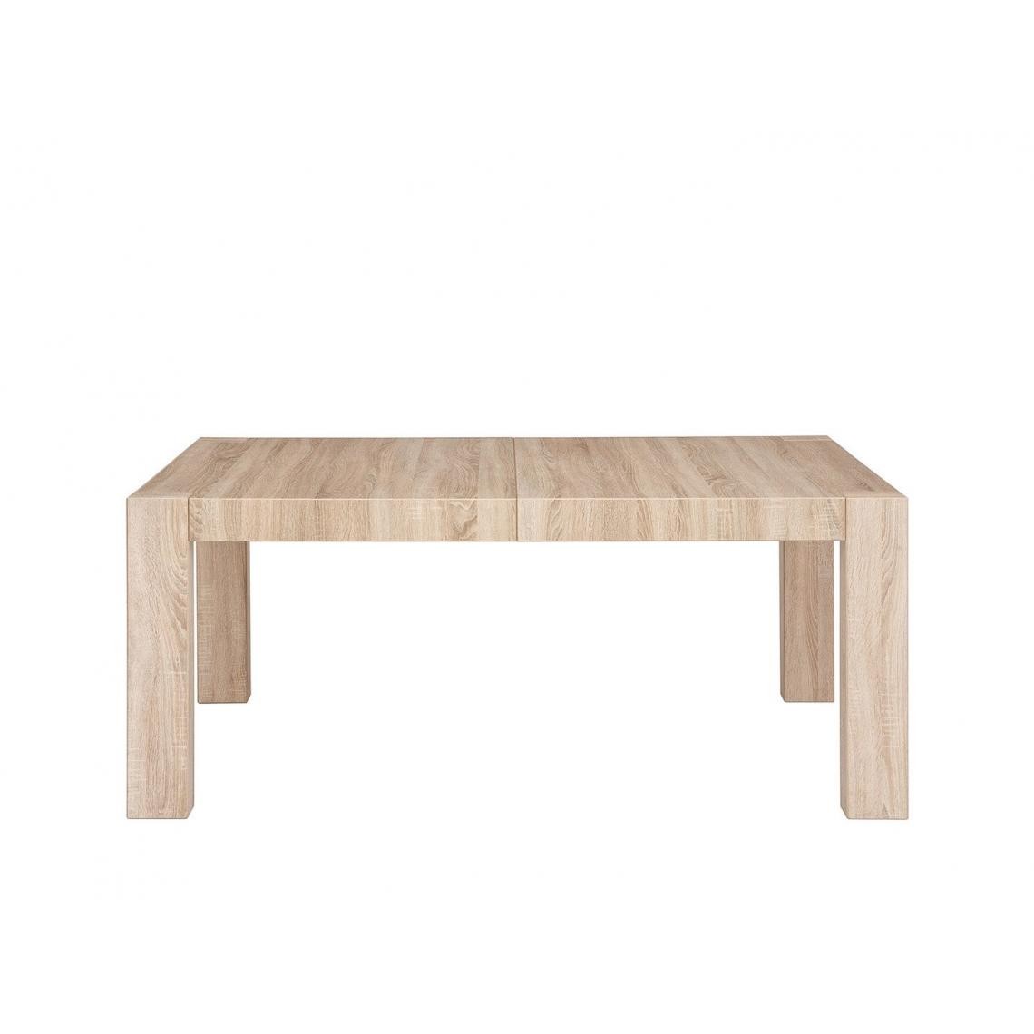 Hucoco - IMPREZZI - Table rectangulaire salon cuisine salle à manger - Style scandinave - 137.5x80x78 cm - Format compact - Sonoma - Tables à manger