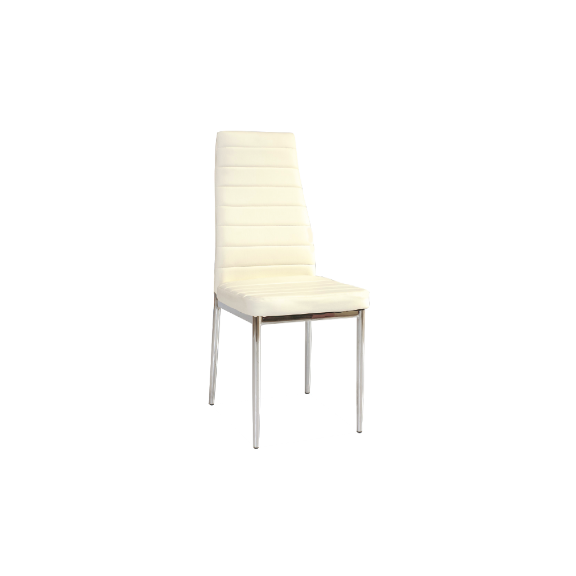 Ac-Deco - Chaise moderne - H261 - 40 x 38 x 96 cm - Cadre chromé - Blanc - Chaises
