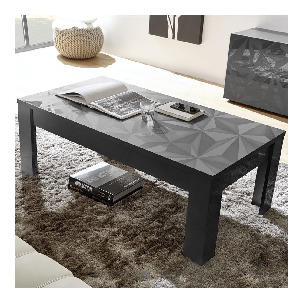 Kasalinea - Table de salon grise design laquée NINO 2 - Tables à manger