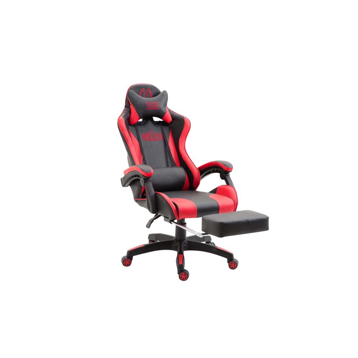 Icaverne - Contemporain Chaise de bureau gamme Saint-Marin en similicuir couleur noir rouge - Chaises