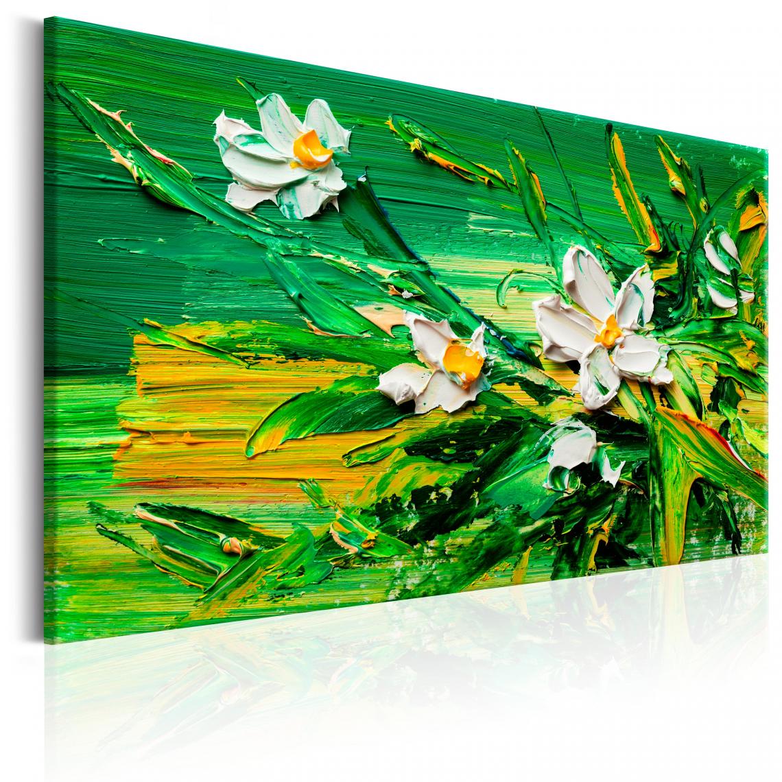 Decoshop26 - Tableau sur toile décoration murale image imprimée cadre en bois à suspendre Style impressionniste : Fleurs 90x60 cm 11_0005796 - Tableaux, peintures