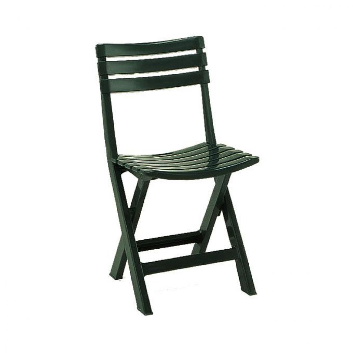 Alter - Chaise d'extérieur pliante, Made in Italy, 44 x 41 x 78 cm, Couleur verte - Chaises