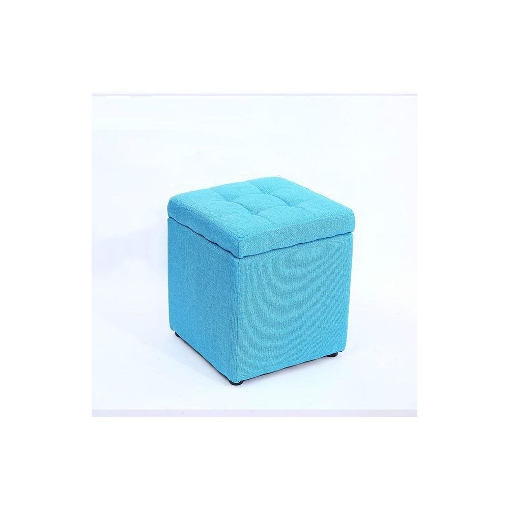 Wewoo - Creative Retro Tabouret de rangement Home Stool de en tissu bleu - Chaises
