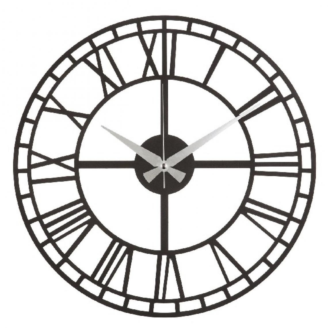Homemania - HOMEMANIA Horloge Wall - Noir - 50 x 0,2 x 50 cm - Horloges, pendules