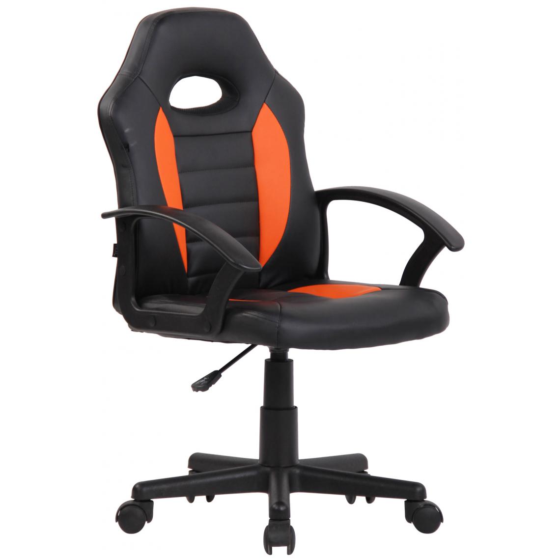 Icaverne - Magnifique Chaise de bureau enfant ligne Monaco couleur noir / orange - Chaises