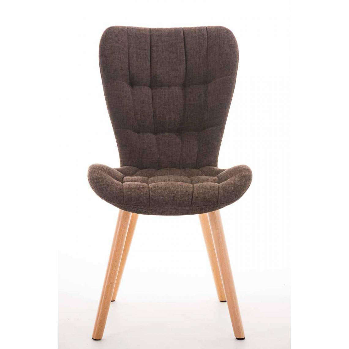 Icaverne - Moderne Chaise serie Khartoum tissu natura couleur marron - Chaises
