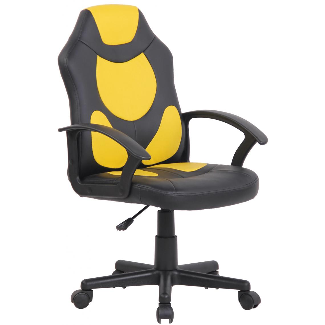 Icaverne - Inedit Chaise de bureau enfant edition Luxembourg couleur noir jaune - Chaises