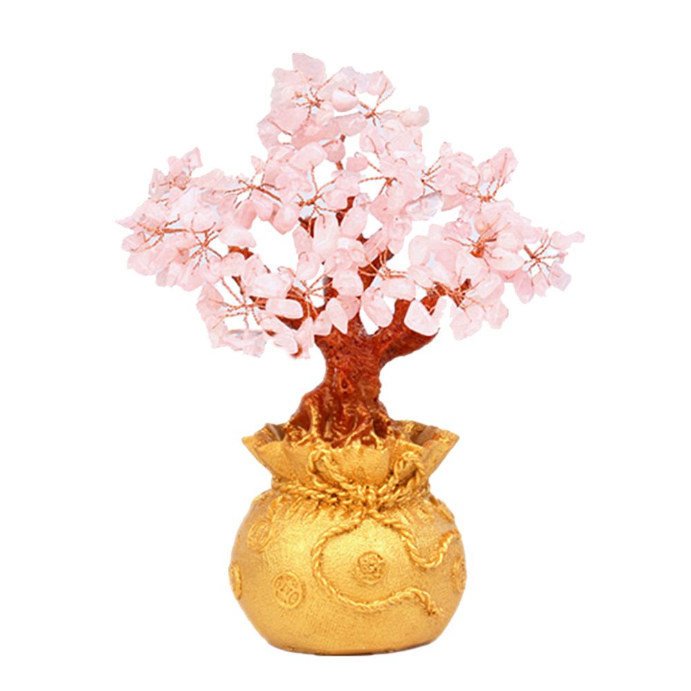 marque generique - mini cristal argent arbre bonsaï style feng shui apporter richesse chance rose - Objets déco