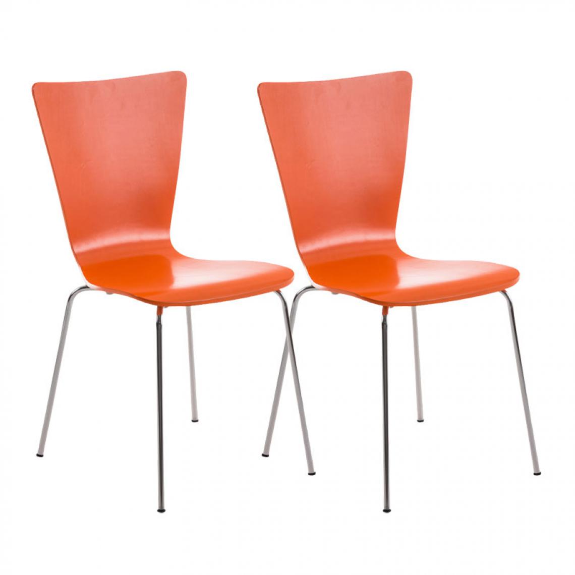 Icaverne - Chic Lot de 2 chaises visiteurs serie Jakarta couleur Orange - Chaises
