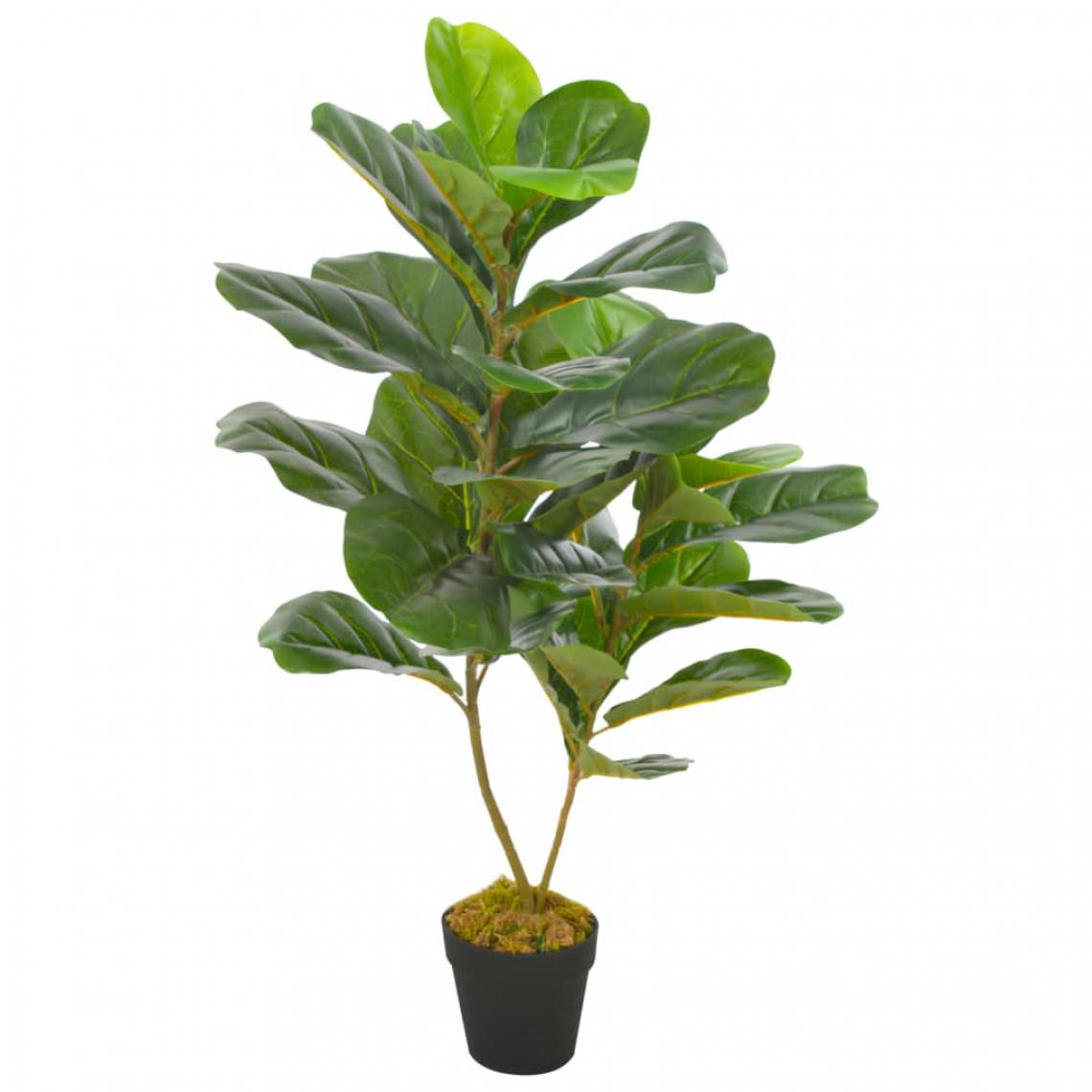 Decoshop26 - Plante artificielle avec pot feuilles de figuier vert 90 cm décoration intérieur DEC022017 - Plantes et fleurs artificielles