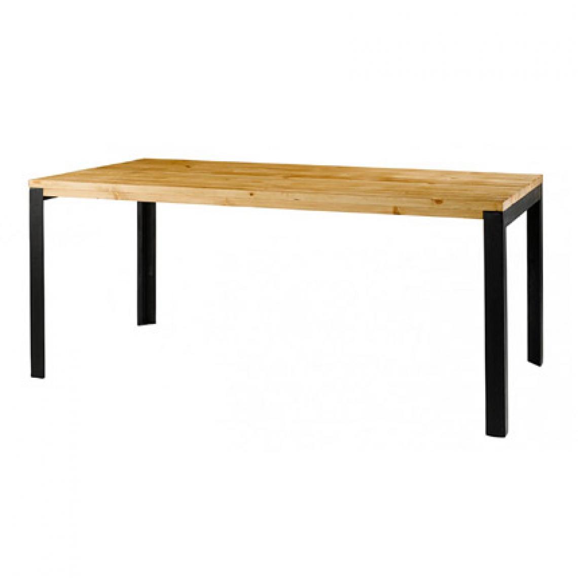 Mathi Design - Table repas 180 cm bois et métal - CIUDAD - Tables à manger