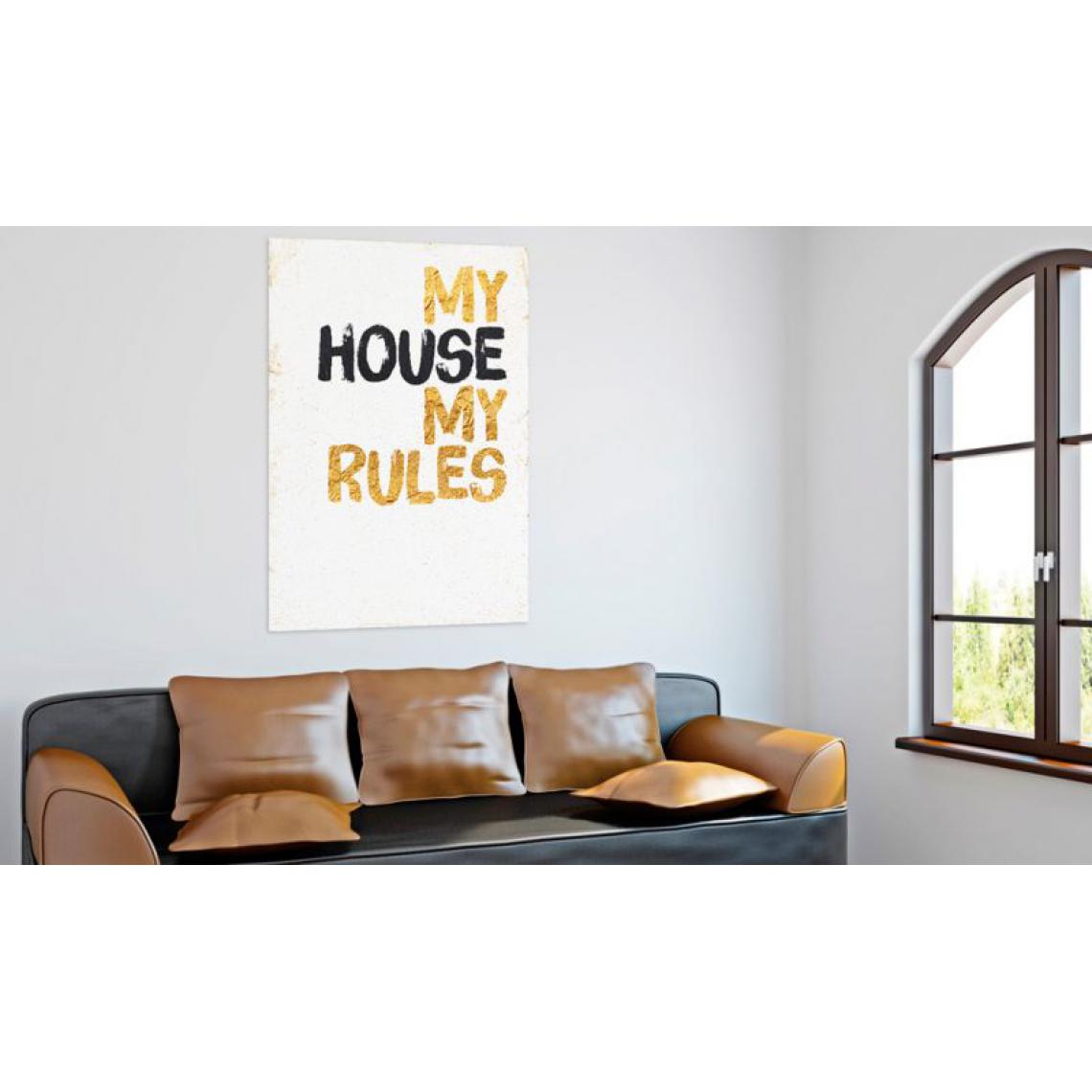 Artgeist - Tableau - Ma maison: My house, my rules .Taille : 60x90 - Tableaux, peintures