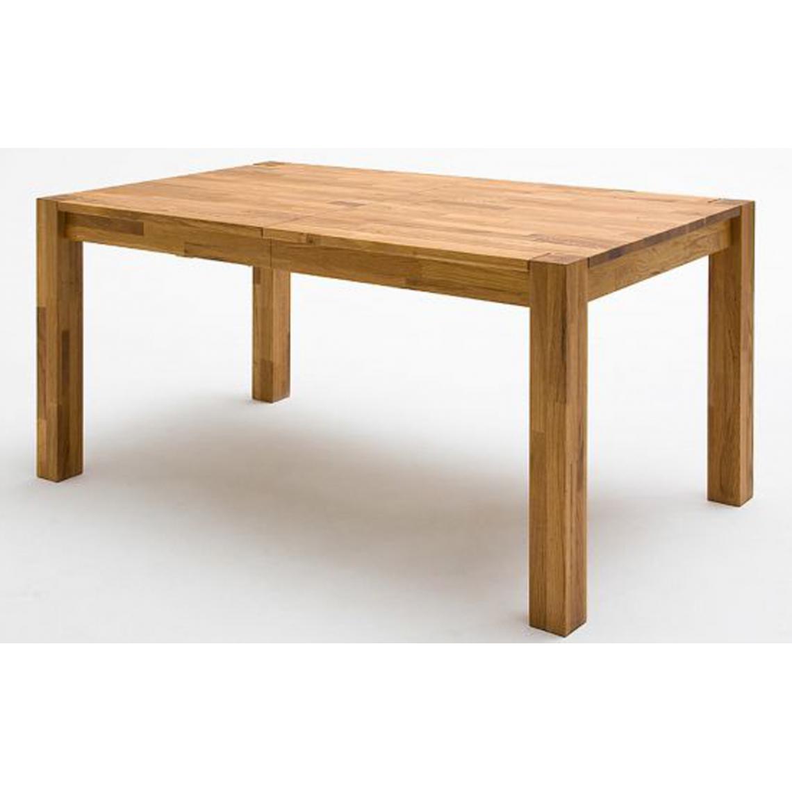 Pegane - Table à manger extensible en hêtre massif huilé - L.160/205/250 x H.77 x P.90 cm - Tables à manger