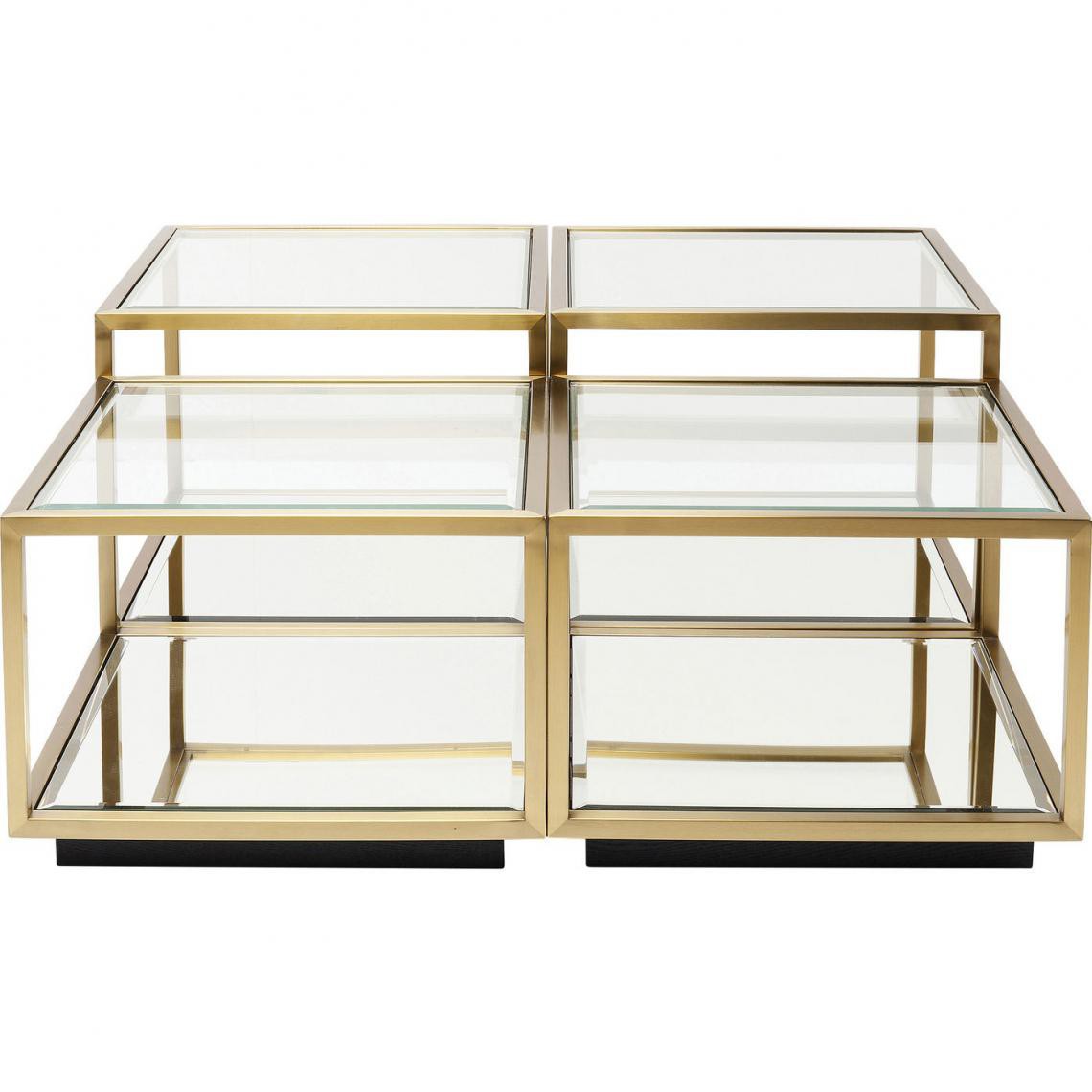 Karedesign - Tables basses Luigi set de 4 dorées Kare Design - Tables à manger