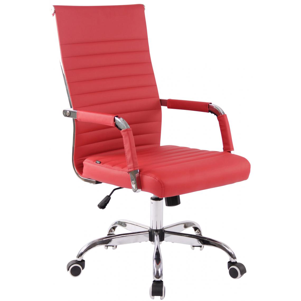 Icaverne - Inedit Chaise de bureau en similicuir gamme Niamey couleur rouge - Chaises
