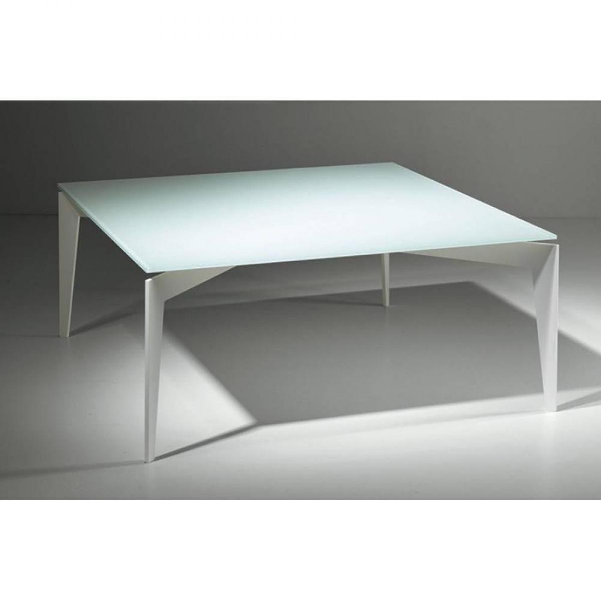 Inside 75 - Table basse TOBIAS en verre blanc - Tables à manger