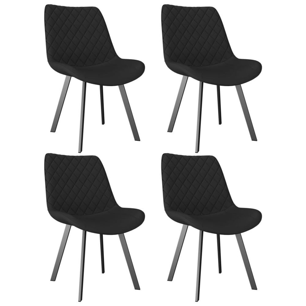 marque generique - sublime Fauteuils et chaises collection Kaboul Chaises de salle à manger 4 pcs Gris Similicuir - Chaises