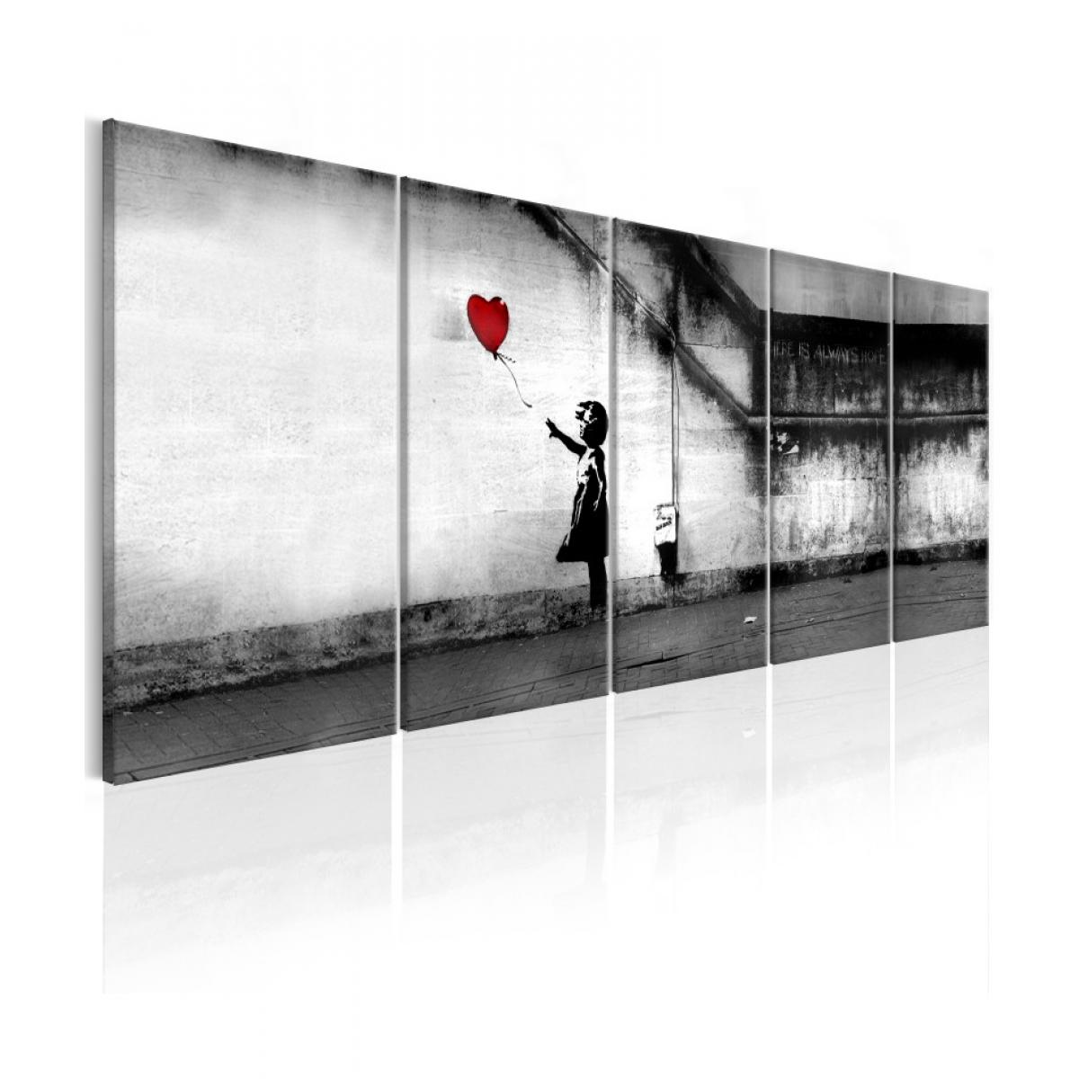 Artgeist - Tableau - Banksy: Runaway Balloon 200x80 - Tableaux, peintures