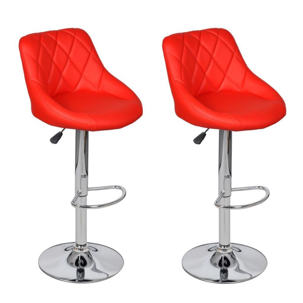 marque generique - Icaverne - Tabourets et chaises de bar serie Tabouret de bar 2 pcs Rouge - Chaises