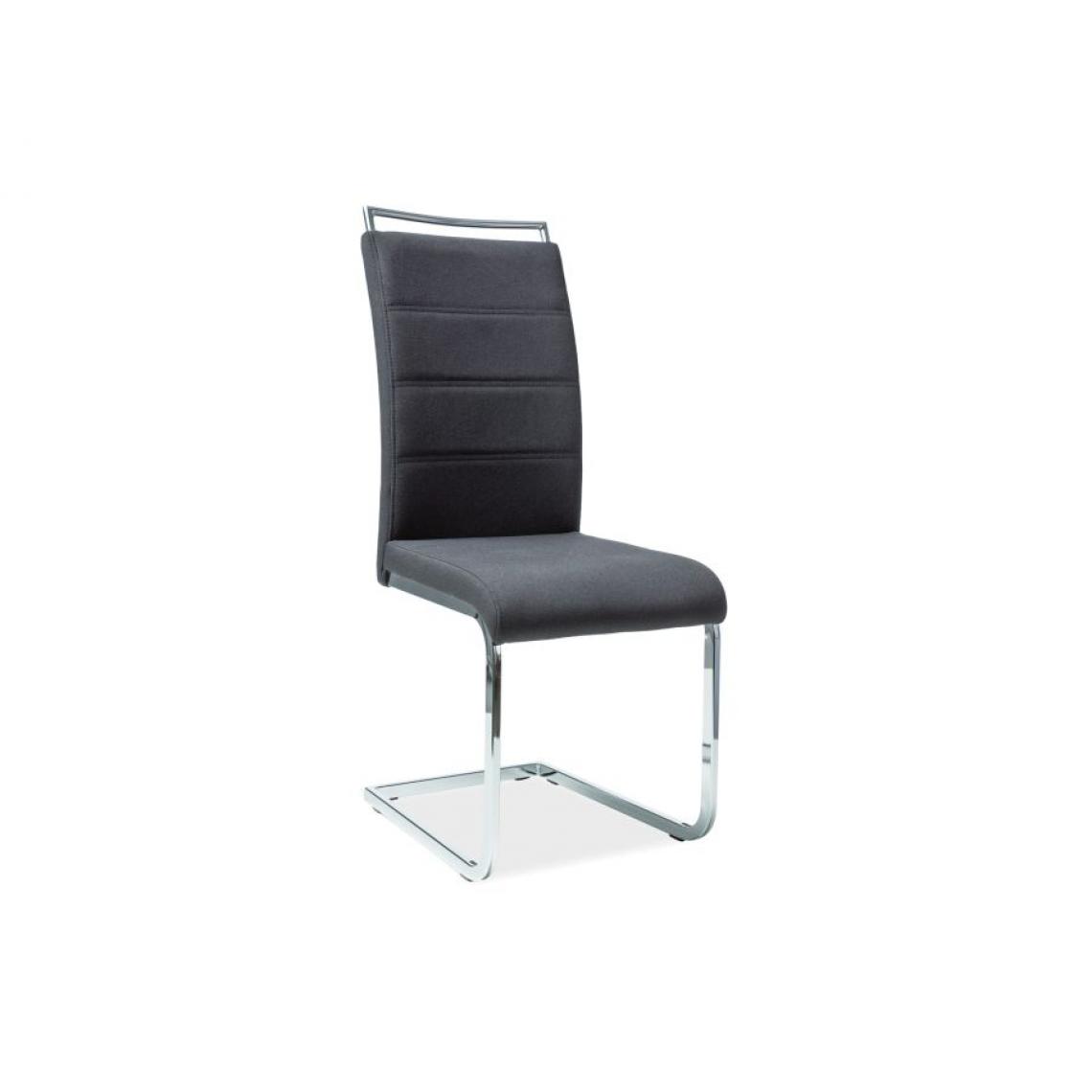 Hucoco - SKARA | Chaise élégante style minimaliste | Dimensions 102x41x42 cm | Rembourrage en tissu | Chaise salle à manger bureau - Noir - Chaises