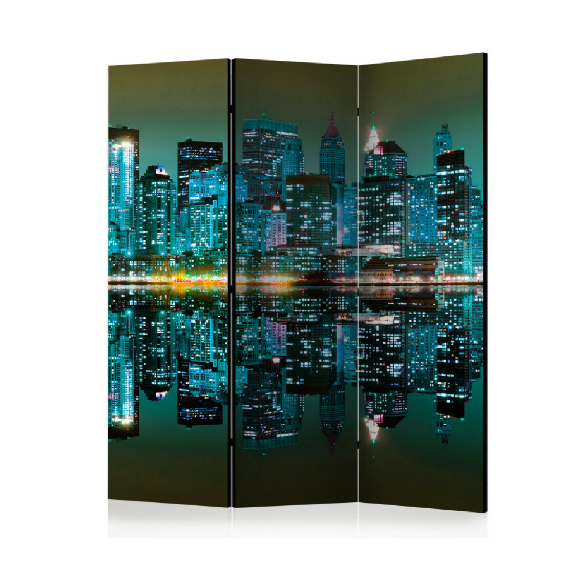 Artgeist - Paravent 3 volets - Gold reflections - NYC [Room Dividers] 135x172 - Paravents