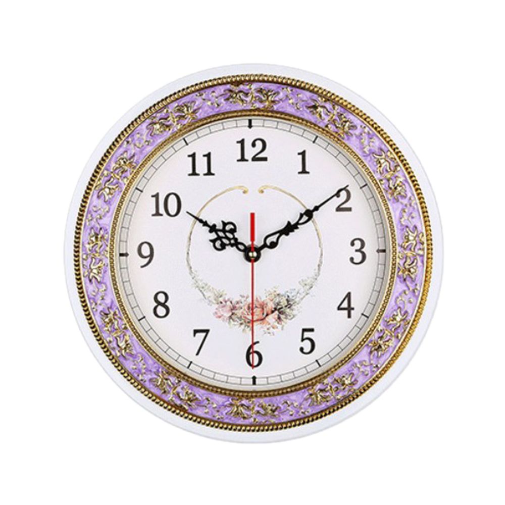 marque generique - 11inch super assez horloge horloge à quartz non tic-tac horloge décor violet - Horloges, pendules