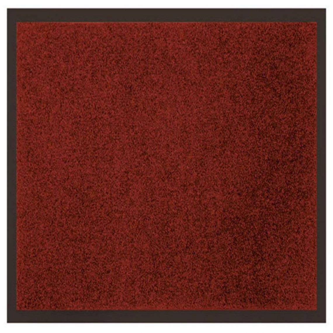 Douceur D'Interieur - Tapis d'entrée anti-poussière - L 80 x l 60 cm - Rouge - Tapis