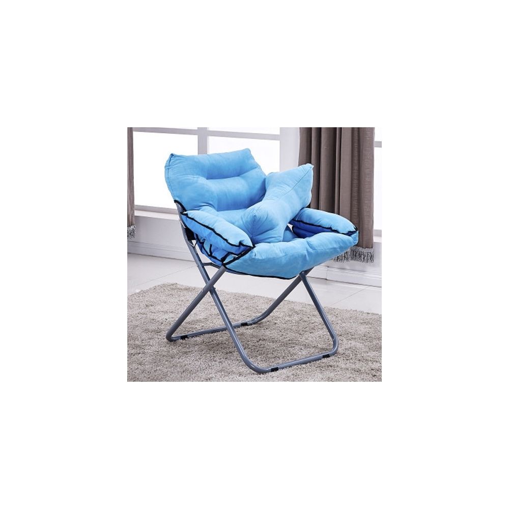 Wewoo - Salon créatif pliant paresseux canapé chaise simple longue tatami avec oreiller bleu - Chaises