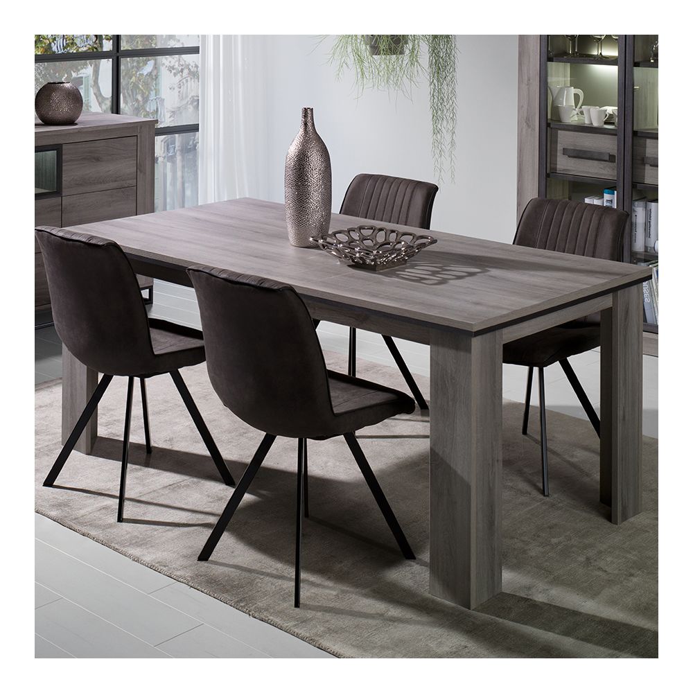 Kasalinea - Table 180 cm coloris chêne gris ARTEMIS - Tables à manger