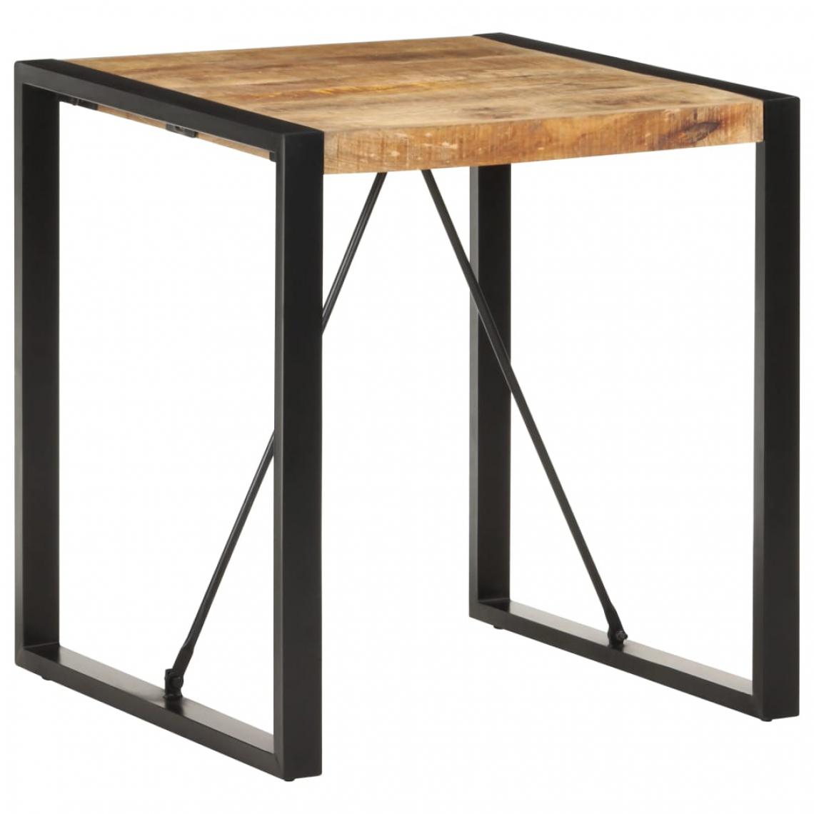 Icaverne - Joli Tables gamme Achgabat Table de salle à manger 70x70x75cm Bois de manguier massif brut - Tables à manger