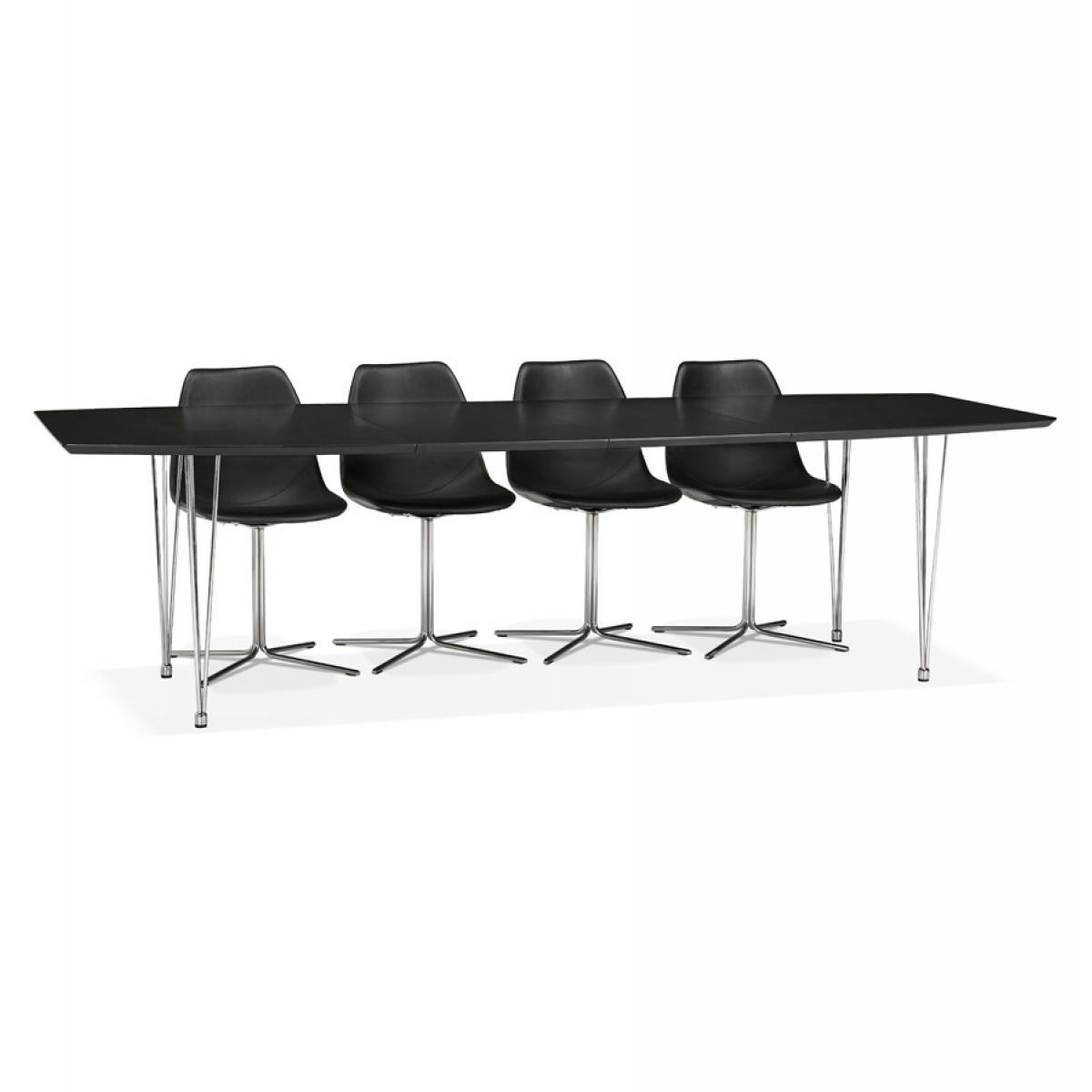 Alterego - Table à dîner / de réunion extensible 'XTEND' noire - 170(270)x100 cm - Tables à manger