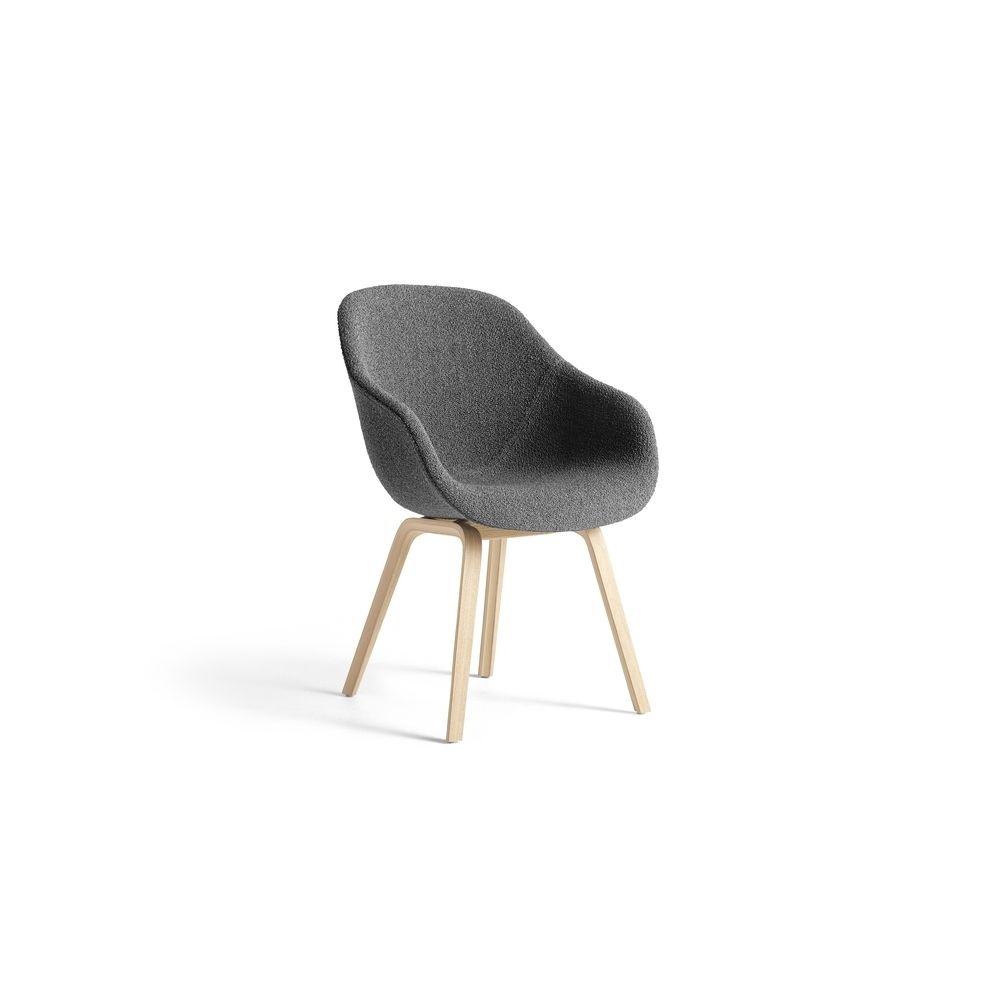 Hay - About A Chair AAC 123 - Hallingdal 110- beige / gris clair - décapé noir - Chaises