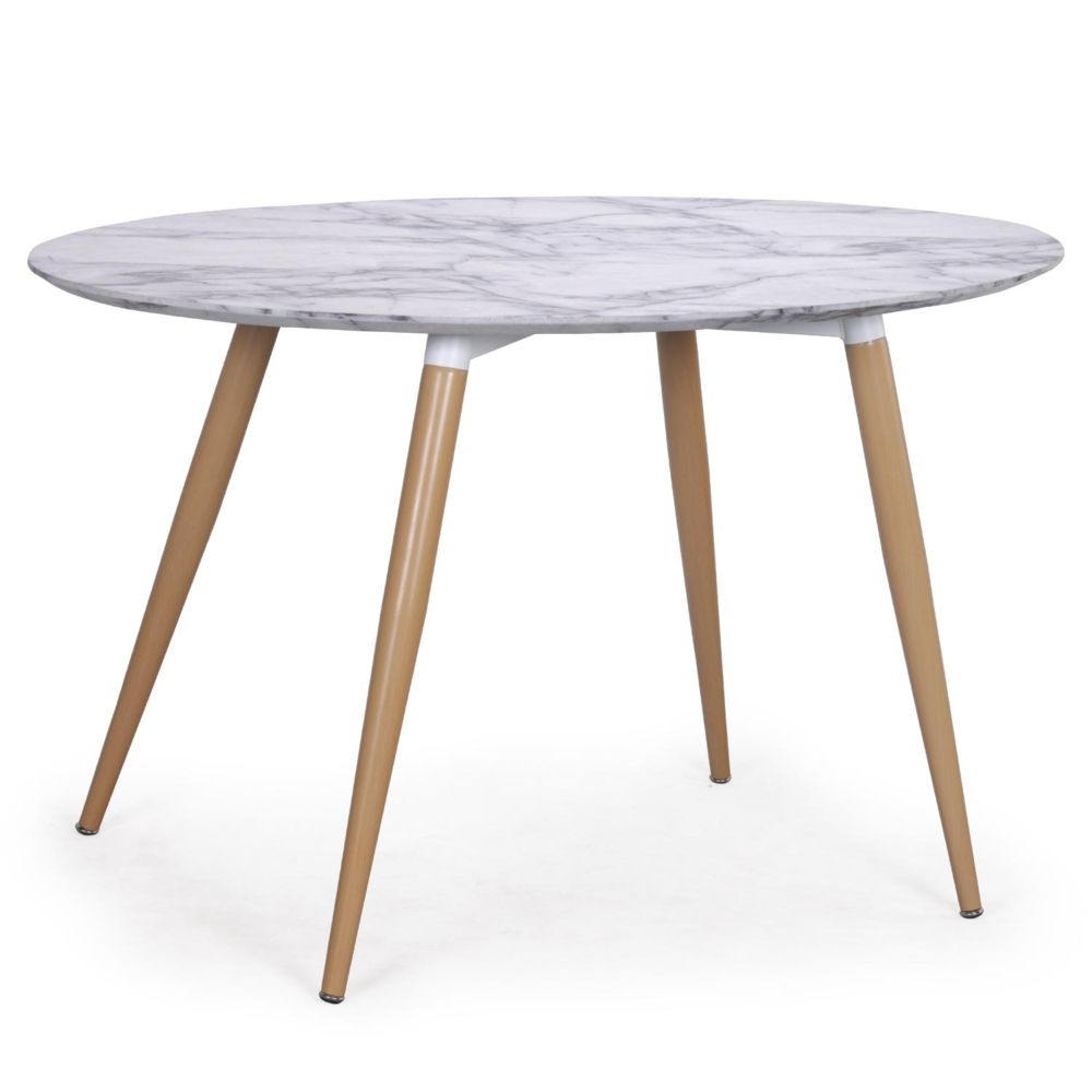 MENZZO - Table ovale scandinave Sissi effet Marbre - Tables à manger