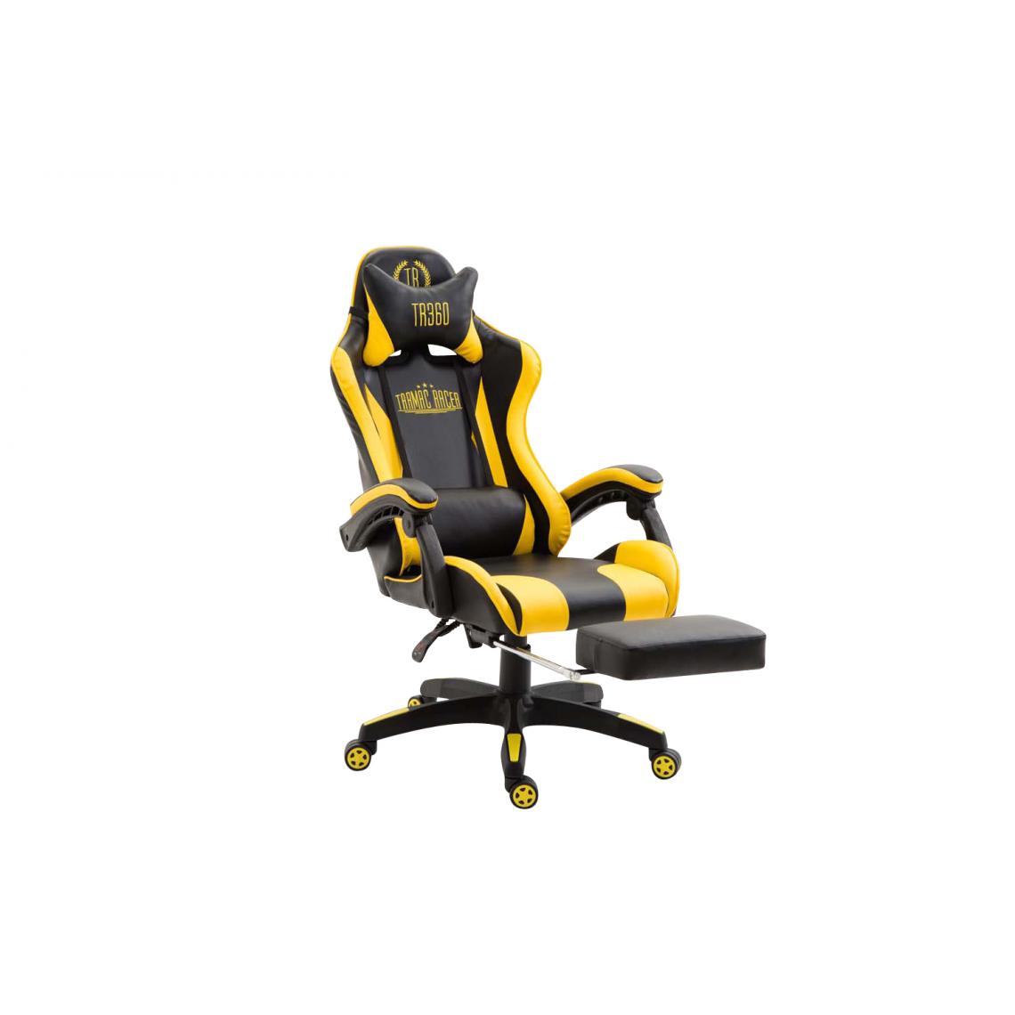 Icaverne - Stylé Chaise de bureau categorie Saint-Marin en similicuir couleur noir jaune - Chaises