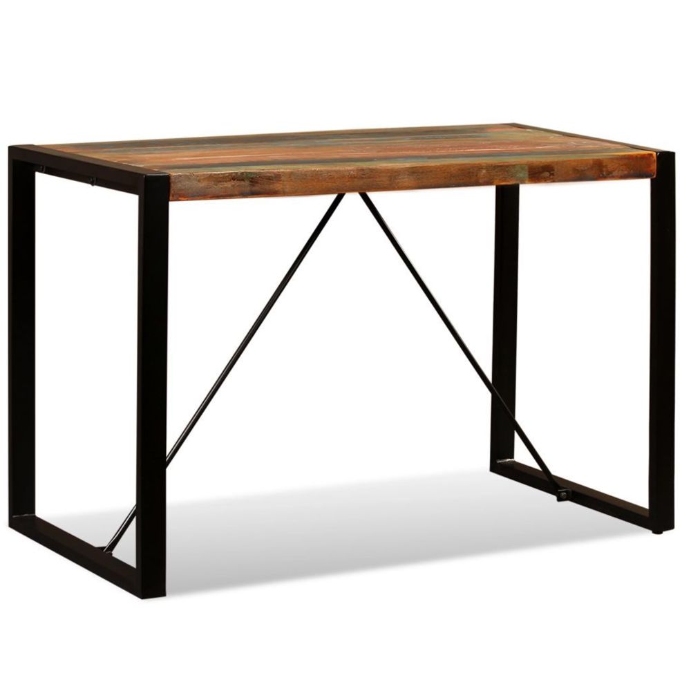 Vidaxl - vidaXL Table de salle à manger Bois de récupération massif 120 cm - Tables à manger