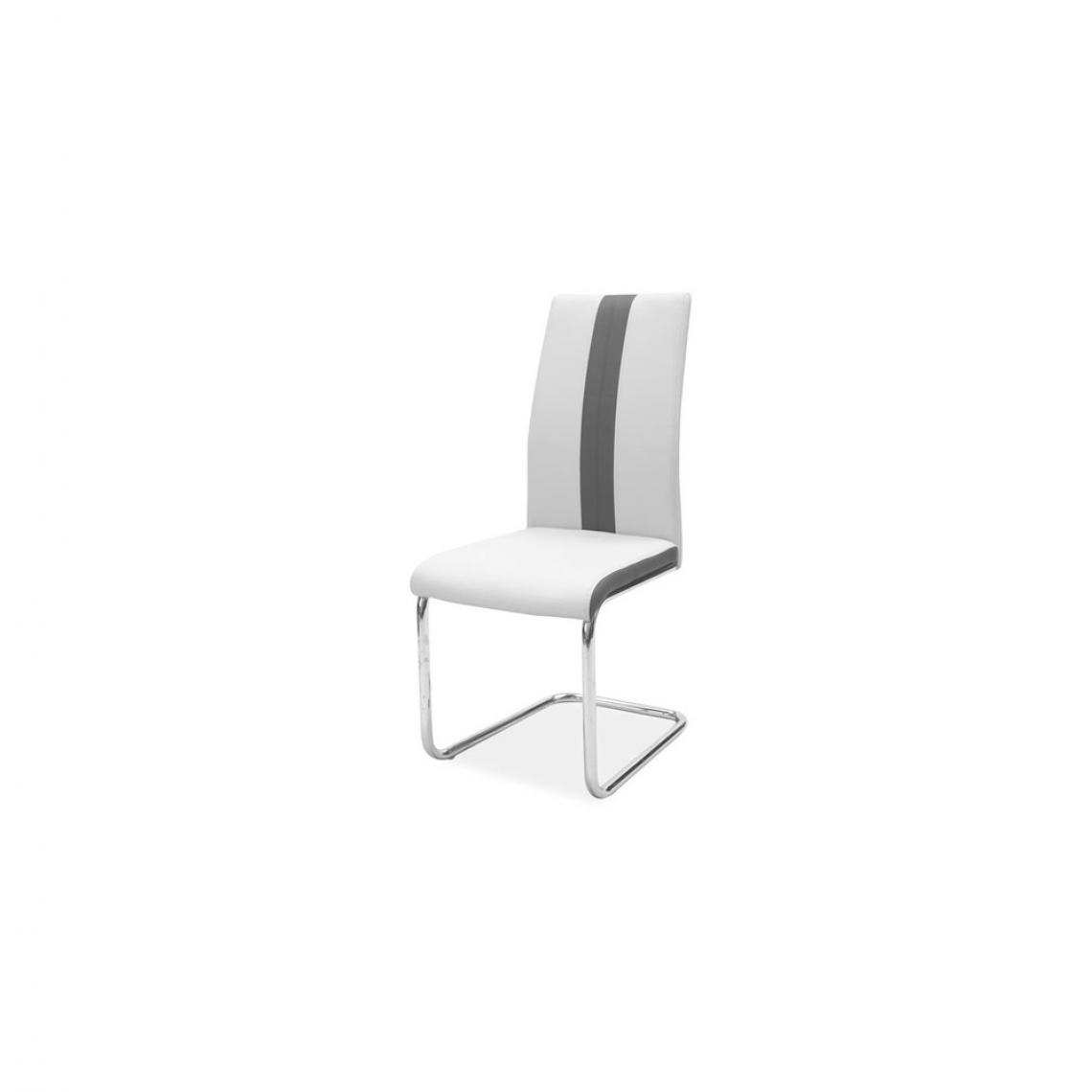 Ac-Deco - Chaise design - H200 - 42 x 42 x 98 cm - Gris clair - Chaises