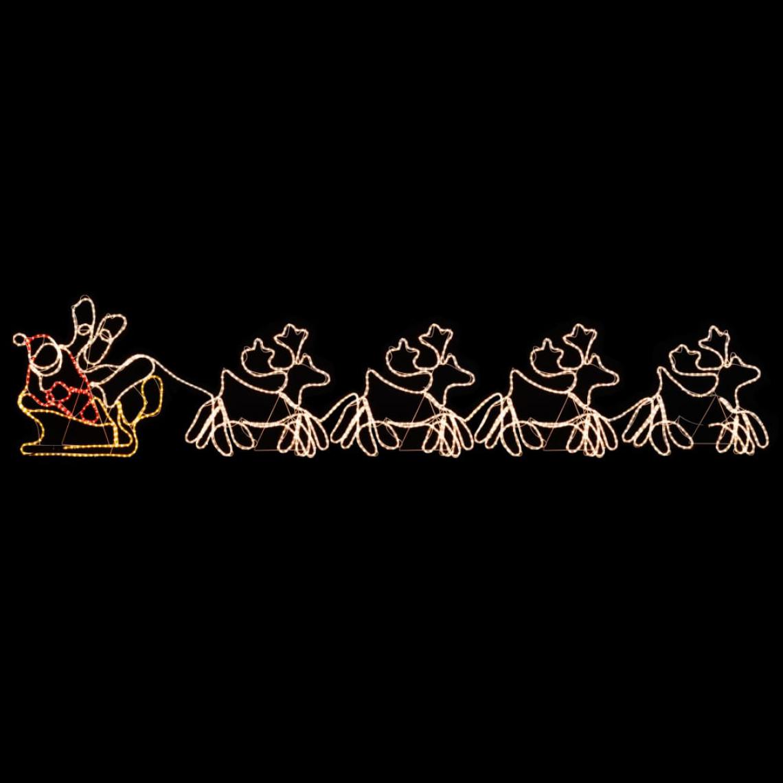 Icaverne - Contemporain Décorations de Noël et saisonnières categorie Jérusalem Cordon lumineux de Noël 4 rennes et traîneau 1548 LED 500x80 cm - Décorations de Noël