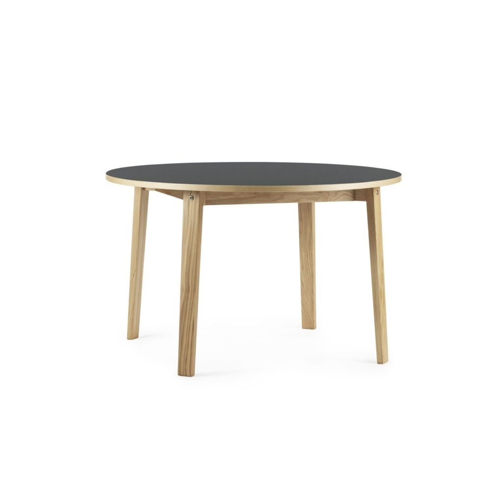 Normann Copenhagen - Table Slice Linoléum - gris foncé - Ø120 cm - Tables à manger