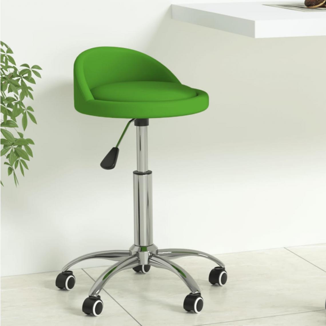 Vidaxl - vidaXL Chaise pivotante de salle à manger Vert Similicuir - Chaises