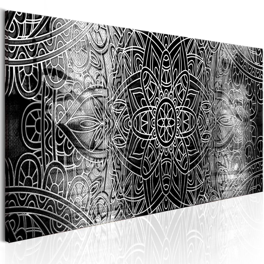 Bimago - Tableau - Mandala: Grey Depths - Décoration, image, art | Zen | - Tableaux, peintures