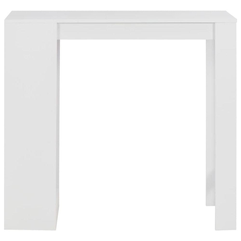 marque generique - Icaverne - Tables de salle à manger & de cuisine serie Table de bar avec étagère Blanc 110x50x103 cm - Tables à manger