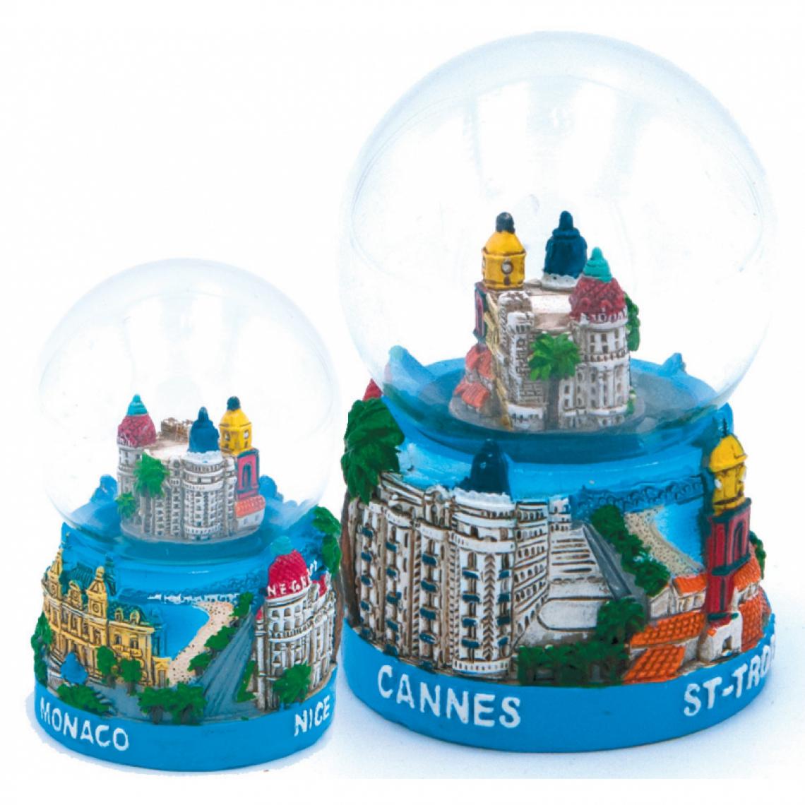 marque generique - Boule à neige Monaco,Nice,Cannes et Saint tropez Grand modèle - Décorations de Noël