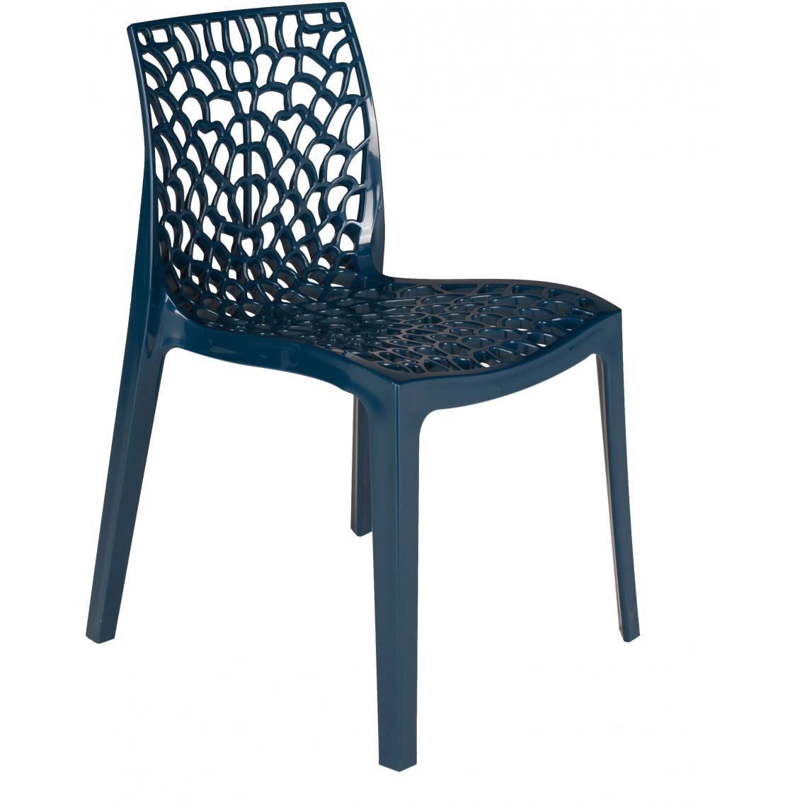3S. x Home - Chaise Design Bleu Pétrole GRUYER - Chaises